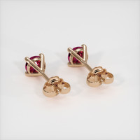 <span>0.45</span>&nbsp;<span class="tooltip-light">Ct.Tw.<span class="tooltiptext">Total Carat Weight</span></span> Ruby Earrings, 14K Rose Gold 4