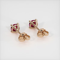 0.85 Ct.Tw. Ruby Earrings, 14K Rose Gold 4