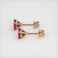 <span>0.65</span>&nbsp;<span class="tooltip-light">Ct.Tw.<span class="tooltiptext">Total Carat Weight</span></span> Ruby Earrings, 14K Rose Gold 3