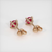 <span>0.65</span>&nbsp;<span class="tooltip-light">Ct.Tw.<span class="tooltiptext">Total Carat Weight</span></span> Ruby Earrings, 14K Rose Gold 4