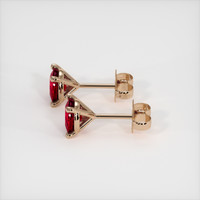 <span>1.10</span>&nbsp;<span class="tooltip-light">Ct.Tw.<span class="tooltiptext">Total Carat Weight</span></span> Ruby Earrings, 14K Rose Gold 3