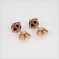 <span>1.10</span>&nbsp;<span class="tooltip-light">Ct.Tw.<span class="tooltiptext">Total Carat Weight</span></span> Ruby Earrings, 14K Rose Gold 4