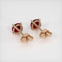 2.05 Ct.Tw. Ruby Earrings, 14K Rose Gold 4