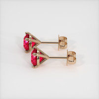 <span>1.39</span>&nbsp;<span class="tooltip-light">Ct.Tw.<span class="tooltiptext">Total Carat Weight</span></span> Ruby Earrings, 14K Rose Gold 3