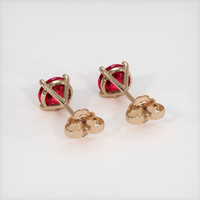 <span>1.39</span>&nbsp;<span class="tooltip-light">Ct.Tw.<span class="tooltiptext">Total Carat Weight</span></span> Ruby Earrings, 14K Rose Gold 4