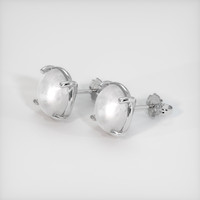 <span>10.06</span> <span class="tooltip-light">Ct.Tw.<span class="tooltiptext">Total Carat Weight</span></span> Grey Sapphire Earrings, 14K White Gold 2