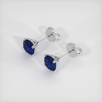 3.10 Ct.Tw. Blue Sapphire Earrings, 14K White Gold 3