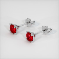 <span>1.14</span> <span class="tooltip-light">Ct.Tw.<span class="tooltiptext">Total Carat Weight</span></span> Ruby Earrings, 14K White Gold 2