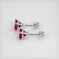 1.37 Ct.Tw. Ruby Earrings, 14K White Gold 3
