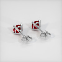 1.37 Ct.Tw. Ruby Earrings, 14K White Gold 4