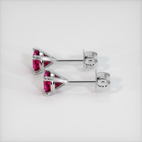 <span>0.87</span>&nbsp;<span class="tooltip-light">Ct.Tw.<span class="tooltiptext">Total Carat Weight</span></span> Ruby Earrings, 14K White Gold 3
