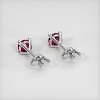 0.85 Ct.Tw. Ruby Earrings, 14K White Gold 4