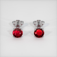 <span>1.10</span>&nbsp;<span class="tooltip-light">Ct.Tw.<span class="tooltiptext">Total Carat Weight</span></span> Ruby Earrings, 14K White Gold 1