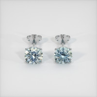 <span>1.34</span>&nbsp;<span class="tooltip-light">Ct.Tw.<span class="tooltiptext">Total Carat Weight</span></span> Sapphire Earrings, 14K White Gold 1