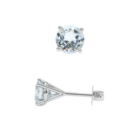 1.79 Ct.Tw. Gemstone Earrings, 14K White Gold 2