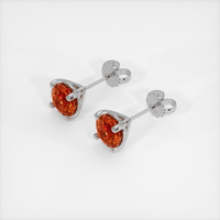 <span>2.15</span> <span class="tooltip-light">Ct.Tw.<span class="tooltiptext">Total Carat Weight</span></span> Orange Sapphire Earrings, 18K White Gold 3