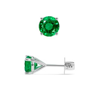 1.88 Ct.Tw. Emerald Earrings, 18K White Gold 2
