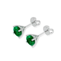1.88 Ct.Tw. Emerald Earrings, 18K White Gold 3