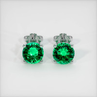 Emerald Earrings 1.28 Ct.Tw.Total Carat Weight, 18K White Gold Preview