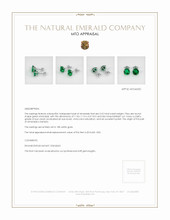 Emerald Earrings 2.62 Ct.Tw.Total Carat Weight, 18K White Gold Appraisal