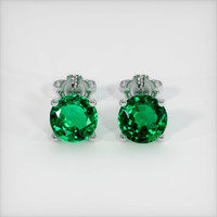 Emerald Earrings 2.62 Ct.Tw.Total Carat Weight, 18K White Gold Preview