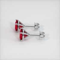 3.07 Ct.Tw. Ruby Earrings, 18K White Gold 3