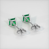 0.64 Ct.Tw. Emerald Earrings, 18K White Gold 4