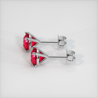 2.65 Ct.Tw. Ruby Earrings, 18K White Gold 3