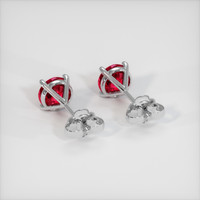 2.65 Ct.Tw. Ruby Earrings, 18K White Gold 4