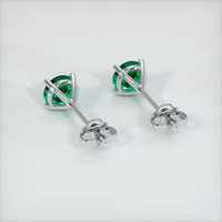 0.53 Ct.Tw. Emerald Earrings, 18K White Gold 4