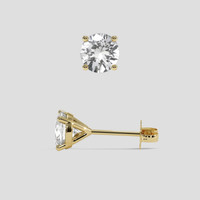 <span>1.21</span>&nbsp;<span class="tooltip-light">Ct.Tw.<span class="tooltiptext">Total Carat Weight</span></span> White Sapphire Earrings, 14K Yellow Gold 2