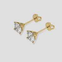 <span>1.21</span> <span class="tooltip-light">Ct.Tw.<span class="tooltiptext">Total Carat Weight</span></span> White Sapphire Earrings, 14K Yellow Gold 3