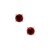 1.15 Ct.Tw. Ruby Earrings, 14K Yellow Gold 1