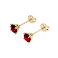 1.15 Ct.Tw. Ruby Earrings, 14K Yellow Gold 3