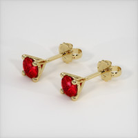 <span>1.14</span> <span class="tooltip-light">Ct.Tw.<span class="tooltiptext">Total Carat Weight</span></span> Ruby Earrings, 14K Yellow Gold 2