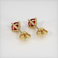 <span>1.14</span> <span class="tooltip-light">Ct.Tw.<span class="tooltiptext">Total Carat Weight</span></span> Ruby Earrings, 14K Yellow Gold 4