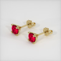 1.37 Ct.Tw. Ruby Earrings, 14K Yellow Gold 2