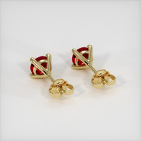 <span>0.73</span>&nbsp;<span class="tooltip-light">Ct.Tw.<span class="tooltiptext">Total Carat Weight</span></span> Ruby Earrings, 14K Yellow Gold 4