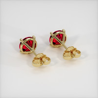 3.07 Ct.Tw. Ruby Earrings, 14K Yellow Gold 4