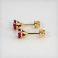 <span>0.44</span>&nbsp;<span class="tooltip-light">Ct.Tw.<span class="tooltiptext">Total Carat Weight</span></span> Ruby Earrings, 14K Yellow Gold 3