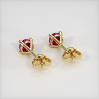 0.87 Ct.Tw. Ruby Earrings, 14K Yellow Gold 4