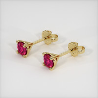 <span>0.45</span>&nbsp;<span class="tooltip-light">Ct.Tw.<span class="tooltiptext">Total Carat Weight</span></span> Ruby Earrings, 14K Yellow Gold 2