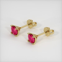 <span>0.65</span>&nbsp;<span class="tooltip-light">Ct.Tw.<span class="tooltiptext">Total Carat Weight</span></span> Ruby Earrings, 14K Yellow Gold 2