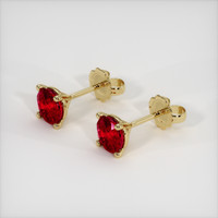 <span>1.10</span>&nbsp;<span class="tooltip-light">Ct.Tw.<span class="tooltiptext">Total Carat Weight</span></span> Ruby Earrings, 14K Yellow Gold 2