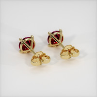 <span>1.10</span>&nbsp;<span class="tooltip-light">Ct.Tw.<span class="tooltiptext">Total Carat Weight</span></span> Ruby Earrings, 14K Yellow Gold 4