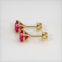 <span>1.39</span>&nbsp;<span class="tooltip-light">Ct.Tw.<span class="tooltiptext">Total Carat Weight</span></span> Ruby Earrings, 14K Yellow Gold 3