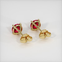 <span>1.39</span>&nbsp;<span class="tooltip-light">Ct.Tw.<span class="tooltiptext">Total Carat Weight</span></span> Ruby Earrings, 14K Yellow Gold 4