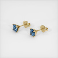 <span>1.25</span>&nbsp;<span class="tooltip-light">Ct.Tw.<span class="tooltiptext">Total Carat Weight</span></span> Sapphire Earrings, 18K Yellow Gold 2