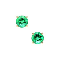 1.31 Ct.Tw. Emerald Earrings, 18K Yellow Gold 1
