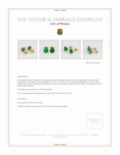 Emerald Earrings 2.62 Ct.Tw.Total Carat Weight, 18K Yellow Gold Appraisal